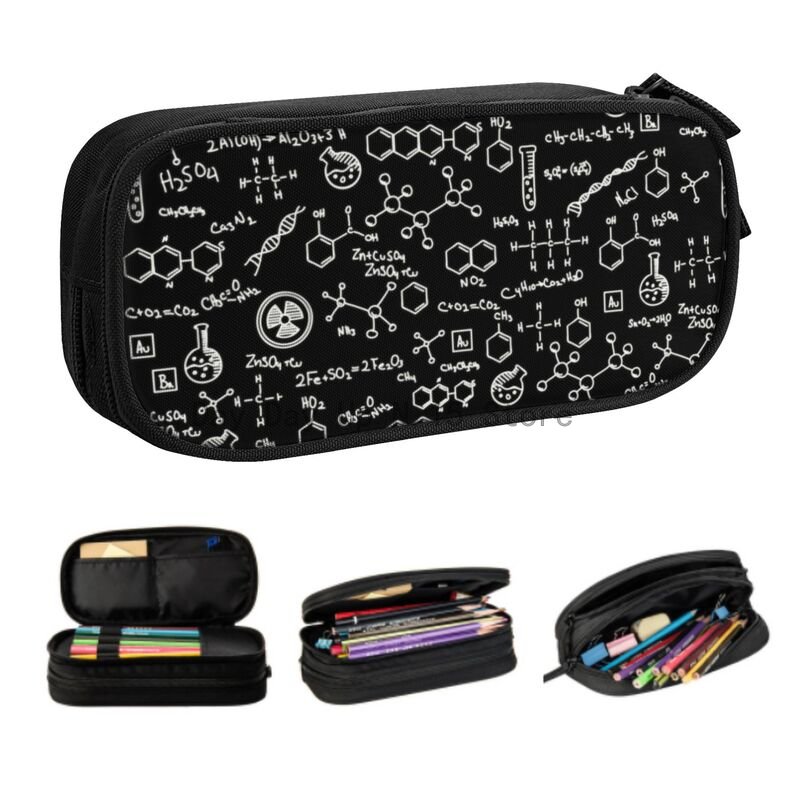 Tech Girl Accessories - Piórniki wzorców chemii naukowej dla dziewcząt
