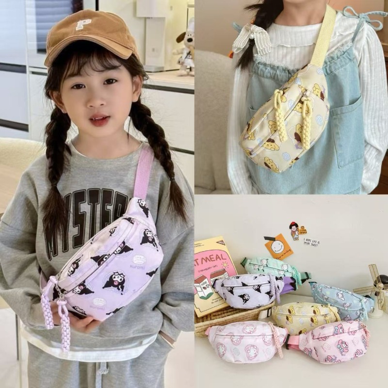 Kawaii Tech Accessories - Urocza torebka crossbody z nadrukiem Kuromi