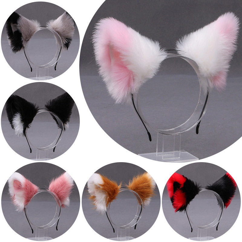Tech Hair Accessories - Puszysta opaska na głowę z uszami