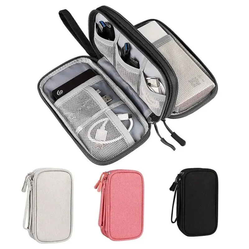 Cable Organizer Bag - 1 SZT. Szara/Czarna/Różowa/Granatowa NOWA Torba Organizer