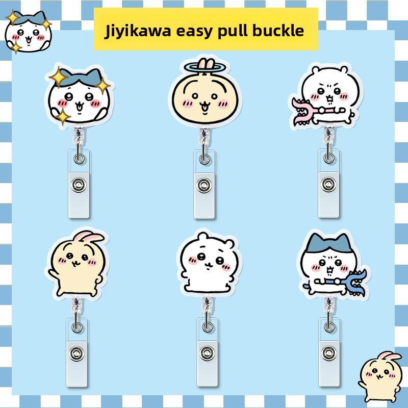 Kawaii Tech Accessories - Wysuwany identyfikator Jiyi, uroczy klips do