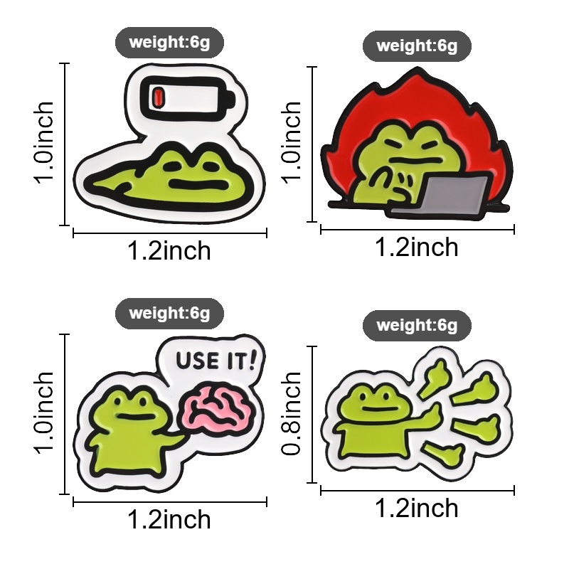 Zabawne przypinki z żabami, ur – Kawaii Tech Accessories recenzja i cena