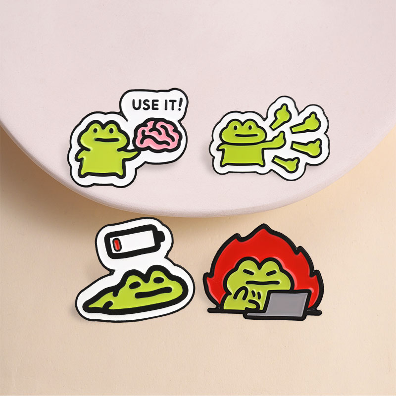 Zabawne przypinki z żabami, ur – Kawaii Tech Accessories recenzja i cena