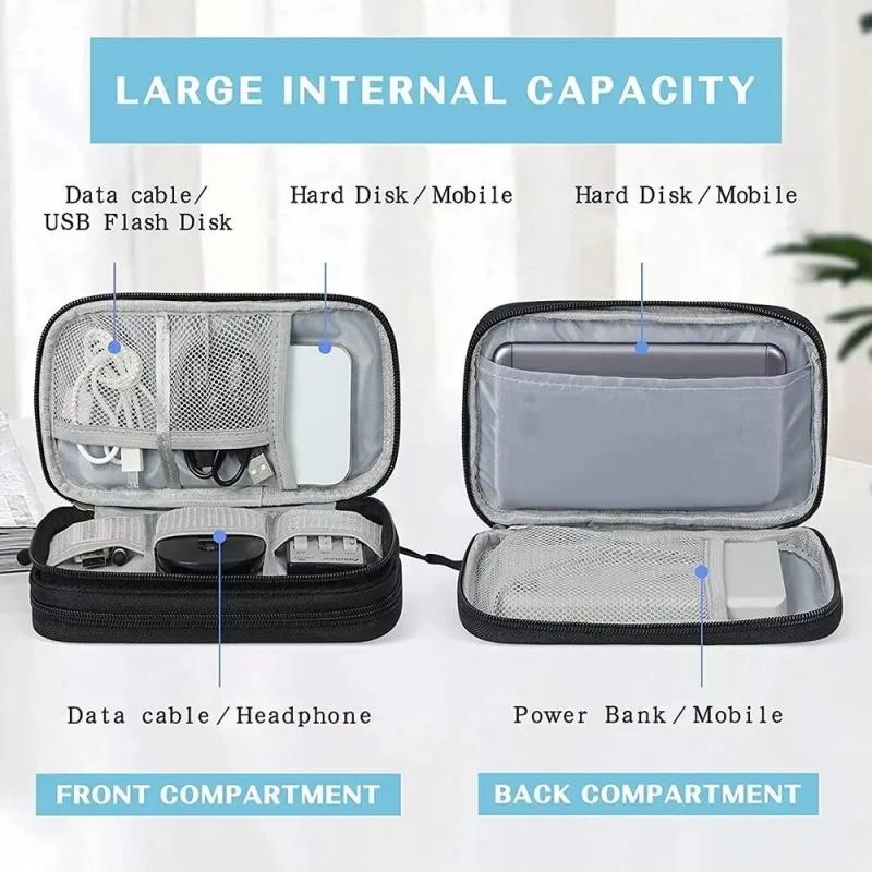 1 SZT. Szara/Czarna/Różowa/Gra – Cable Organizer Bag recenzja i cena