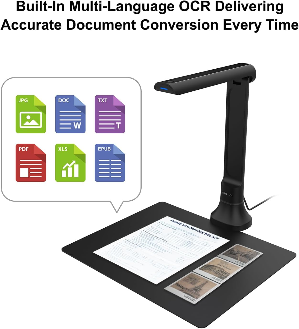 Kamera do dokumentów VIISAN DB – Document Scanner Portable recenzja i cena